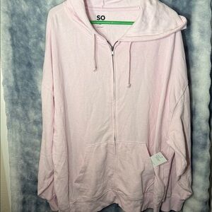 SO Soft Pink Hoodie with Zipper